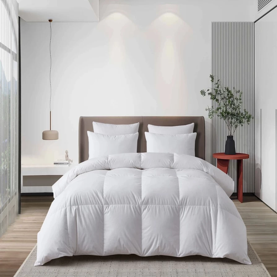 Premium All-Season Hungarian Goose Down Comforter - Luxury Tencel Cotton Blend - Martha Stewart Collection