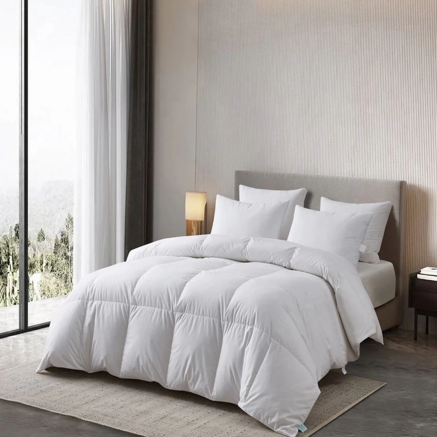 Premium All-Season Hungarian Goose Down Comforter - Luxury Tencel Cotton Blend - Martha Stewart Collection